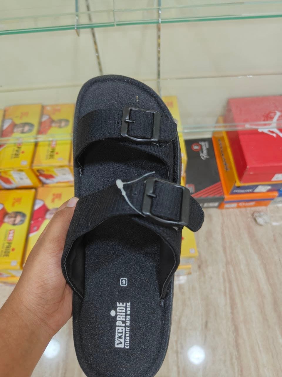 VKG PRIDE Unisex Black Sandals