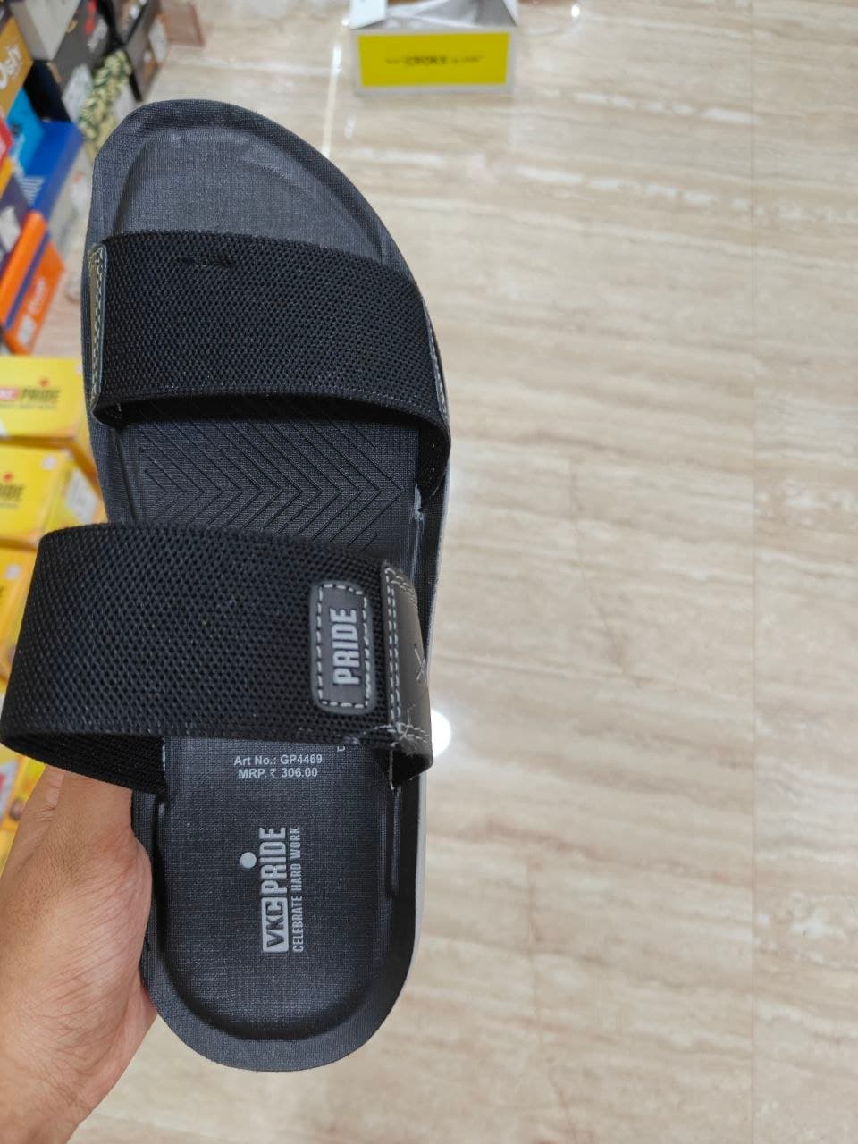 VKC Pride Men's Black Sandals