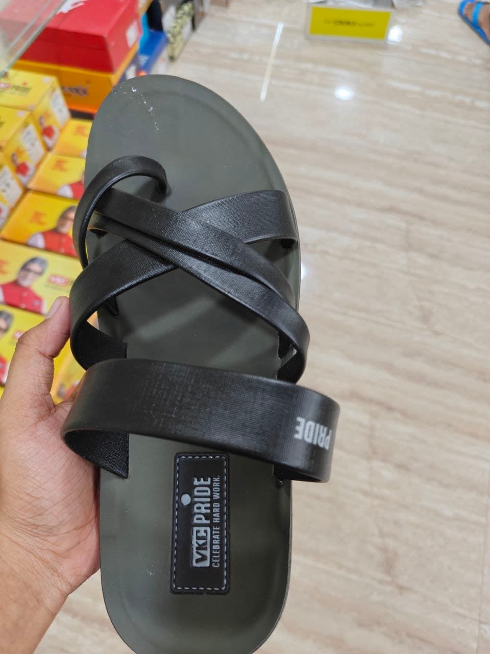 VKC PRIDE Unisex Black Sandals