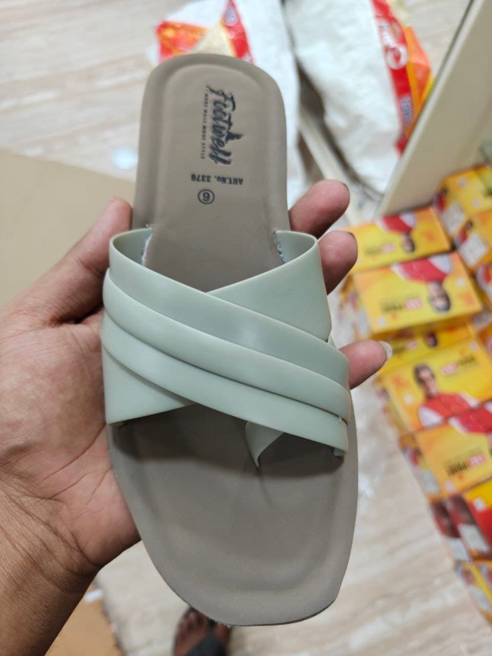 Footwell Women's Light Green Sandals