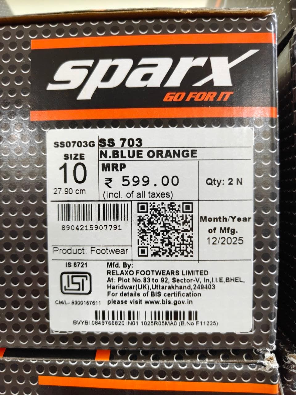 Sparx Men's N.BLUE ORANGE Sports Shoes