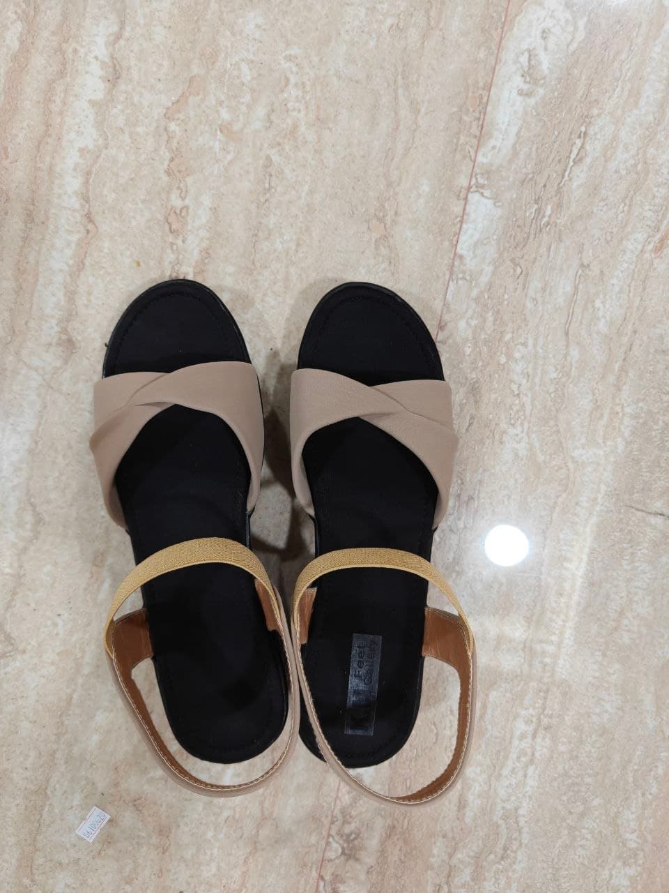 Feet Gallery Women's Beige Sandals
